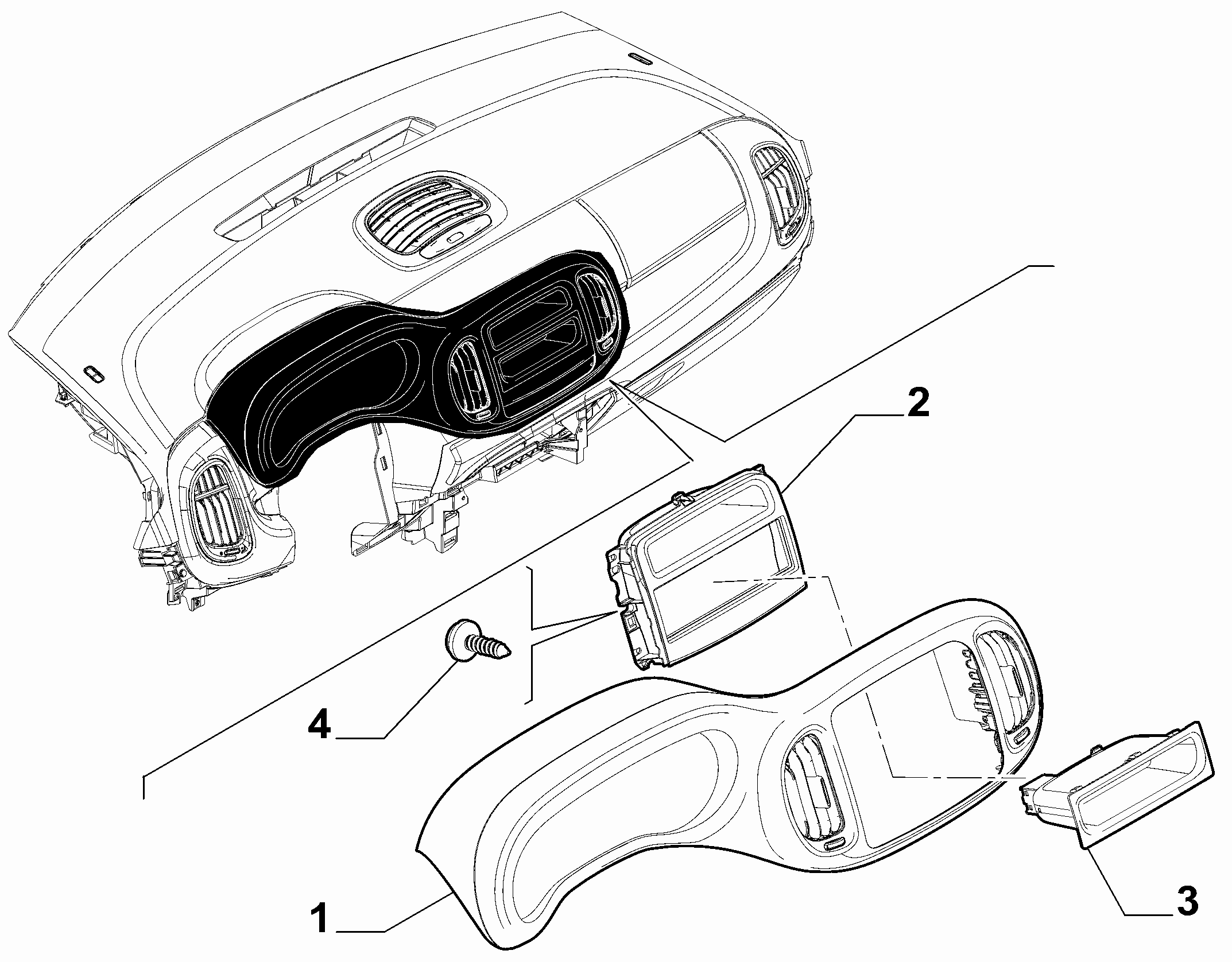 70502-020 DASHBOARD INSTRUMENT HOLDER DIALS