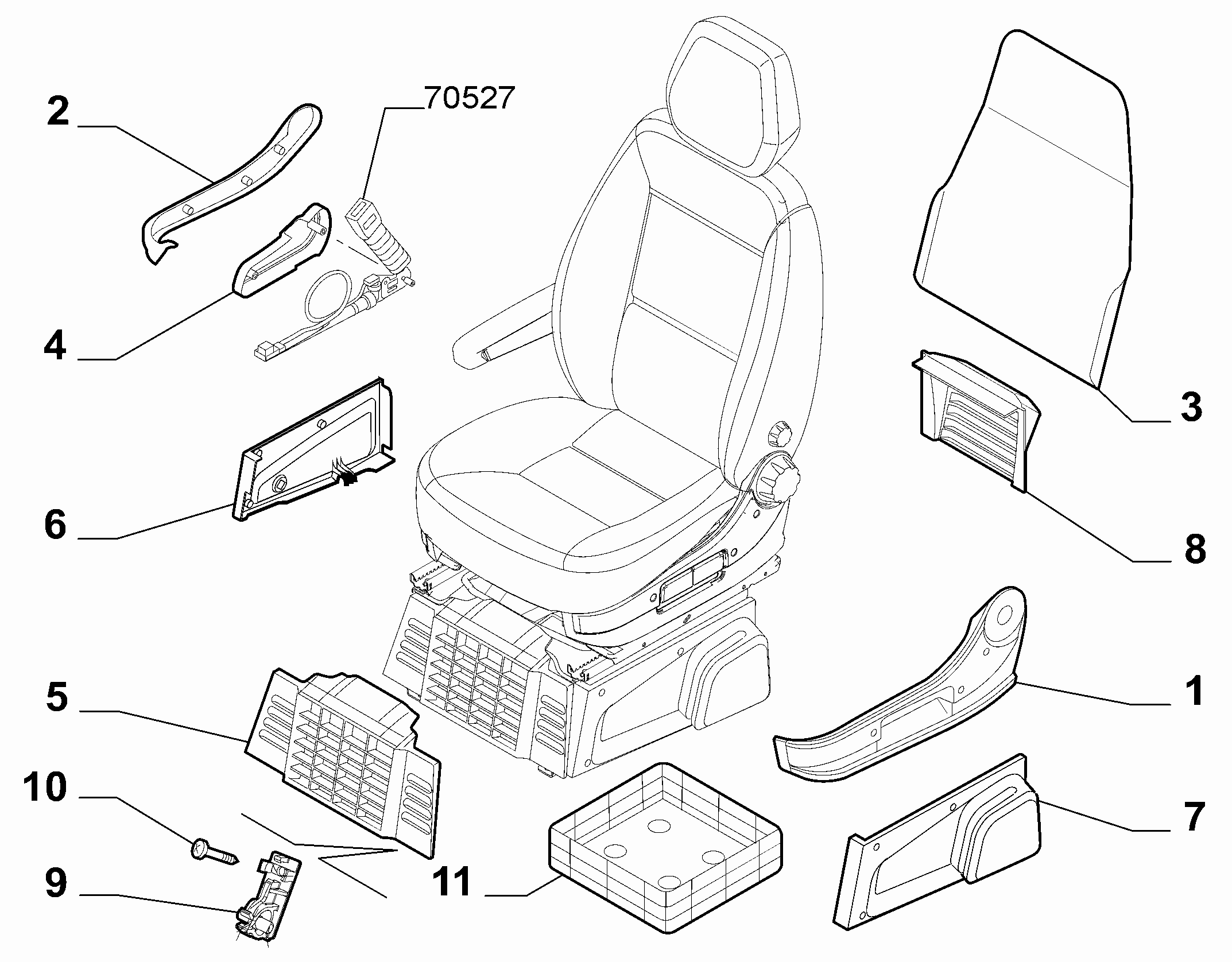 70601-061 DRIVER SEAT COVERS