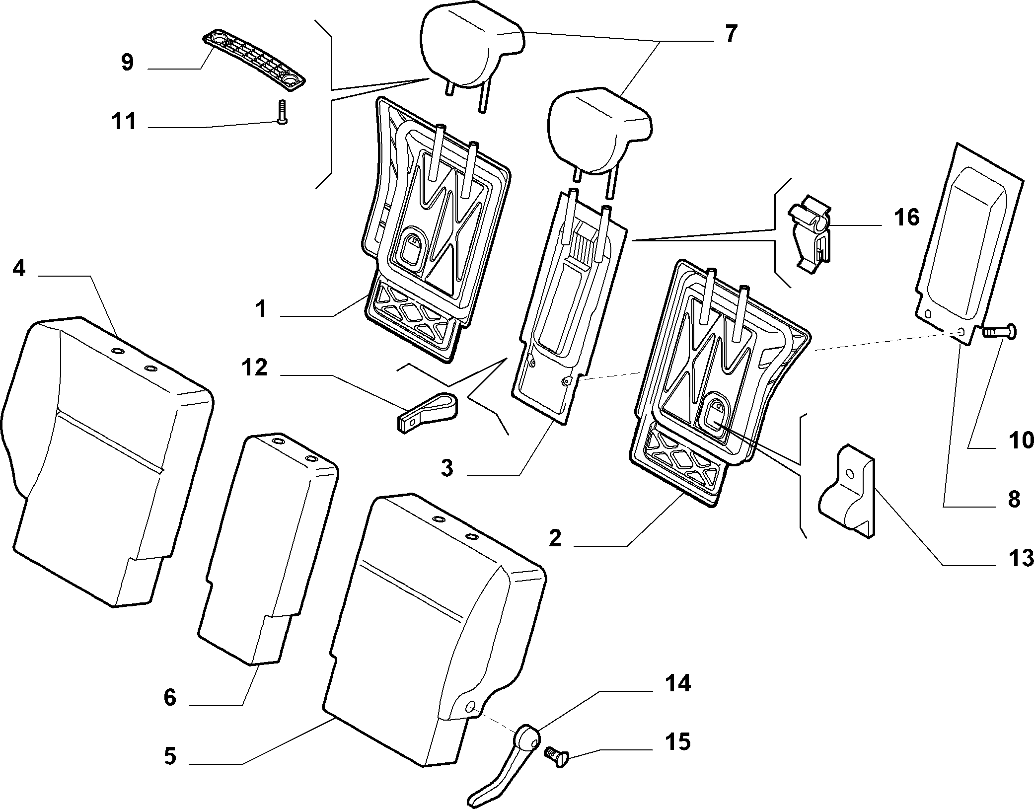 70613/02 REAR SEAT