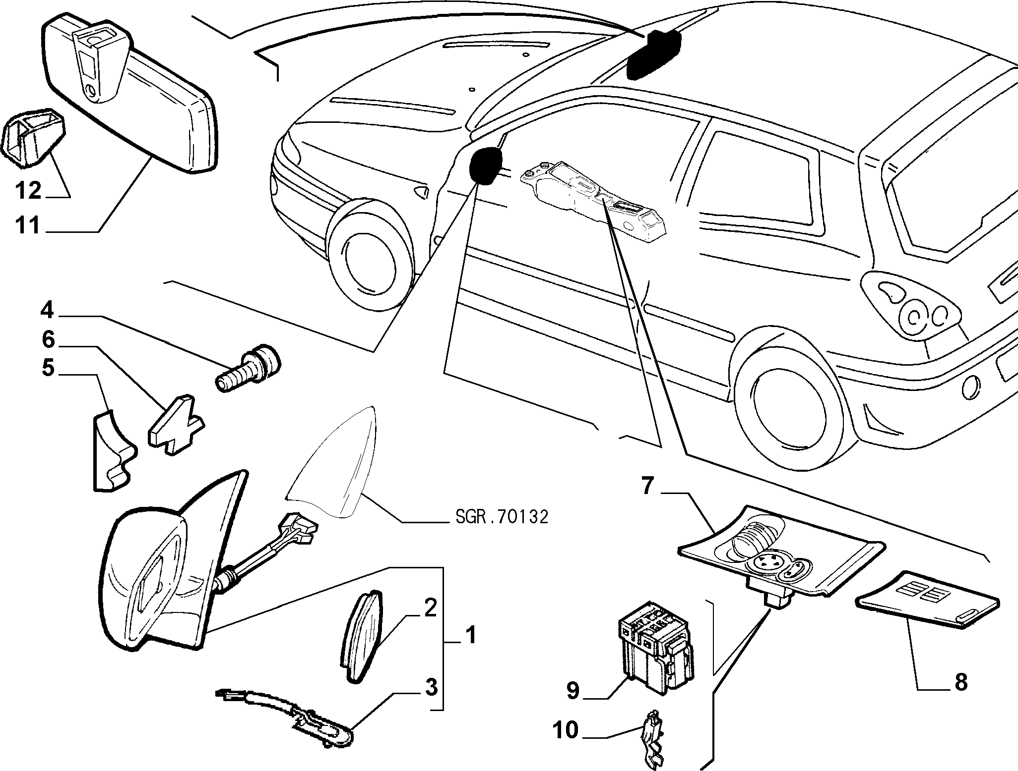 70740/01 ЗЕРКАЛА ЗАДНЕГО ВИДЕНИЯ