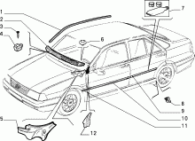 70712/00 НАРУЖНЫЕ НАКЛАДКИ И УПЛОТНИТЕЛИ