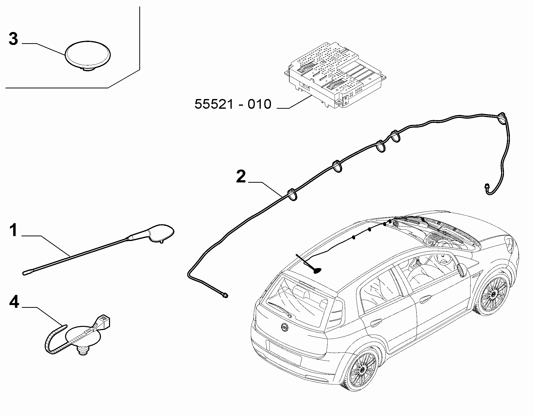 55521-030 AERIAL AND WIRING