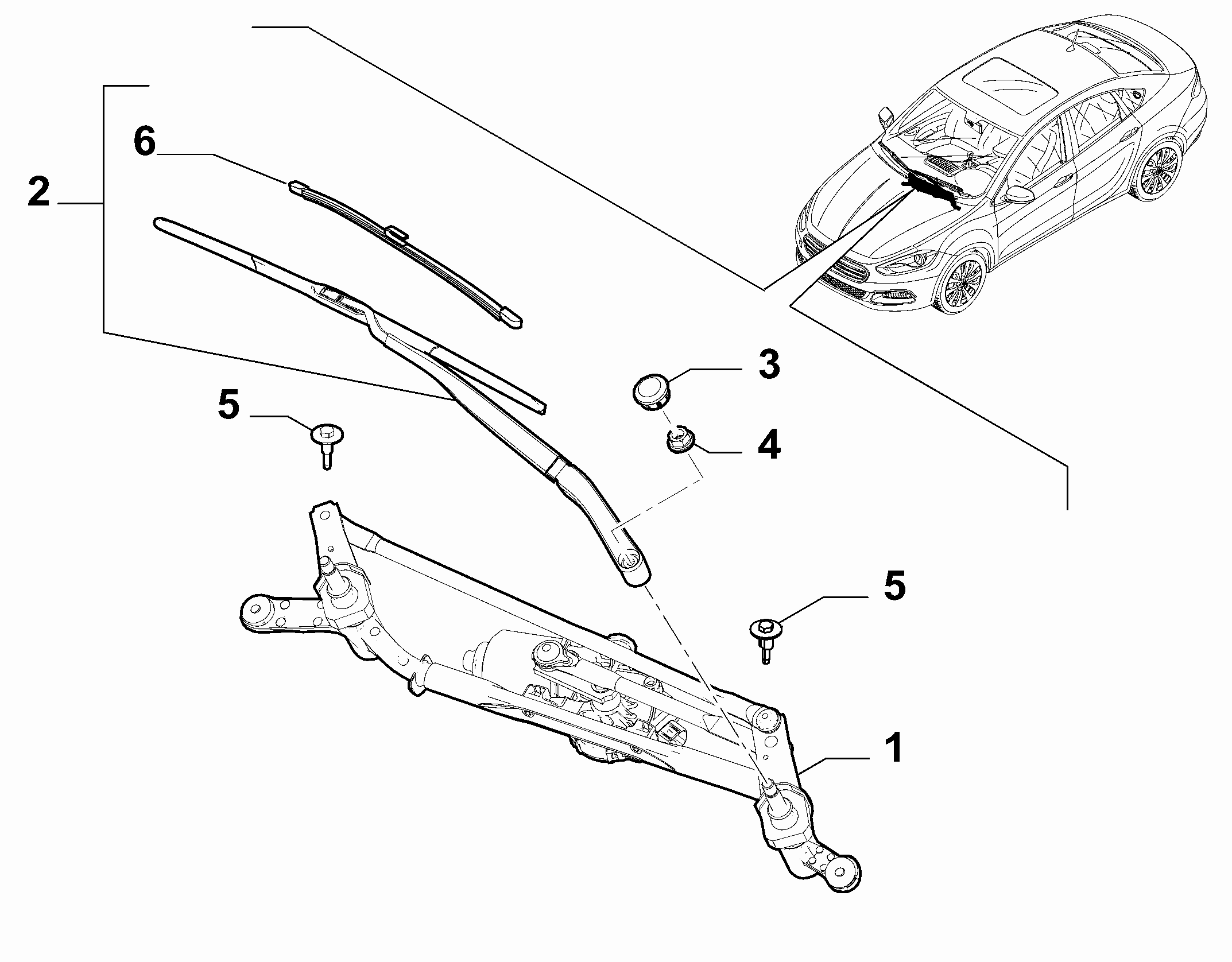 55514-010 WIPERS - ARM, BRUSHES AND MOTOR