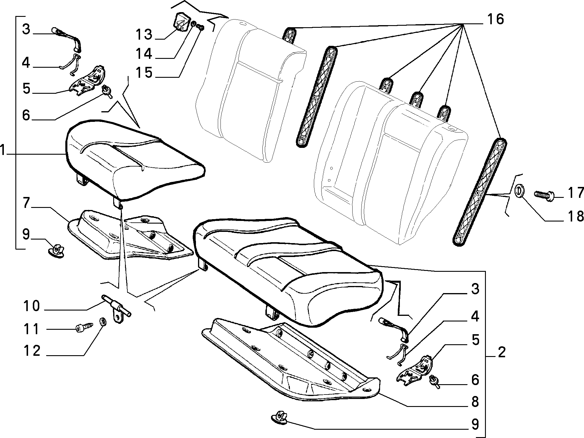 70613/03 REAR SEAT