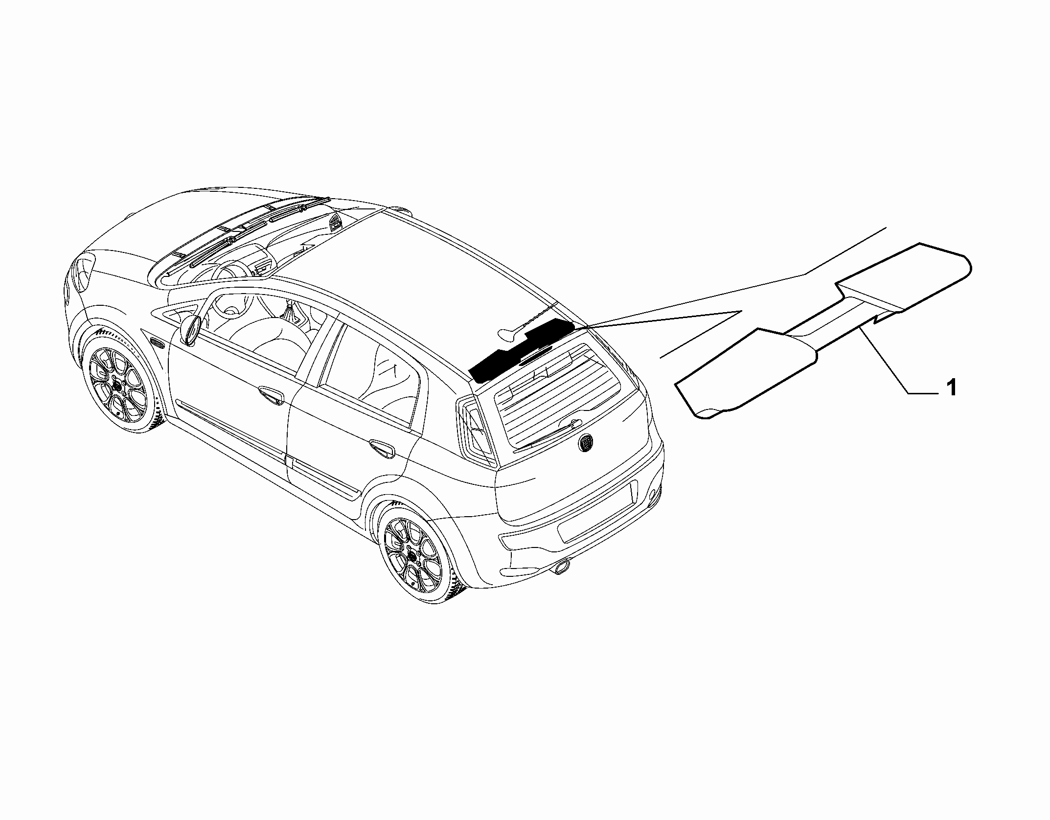 70732-010 REAR DOOR SPOILER