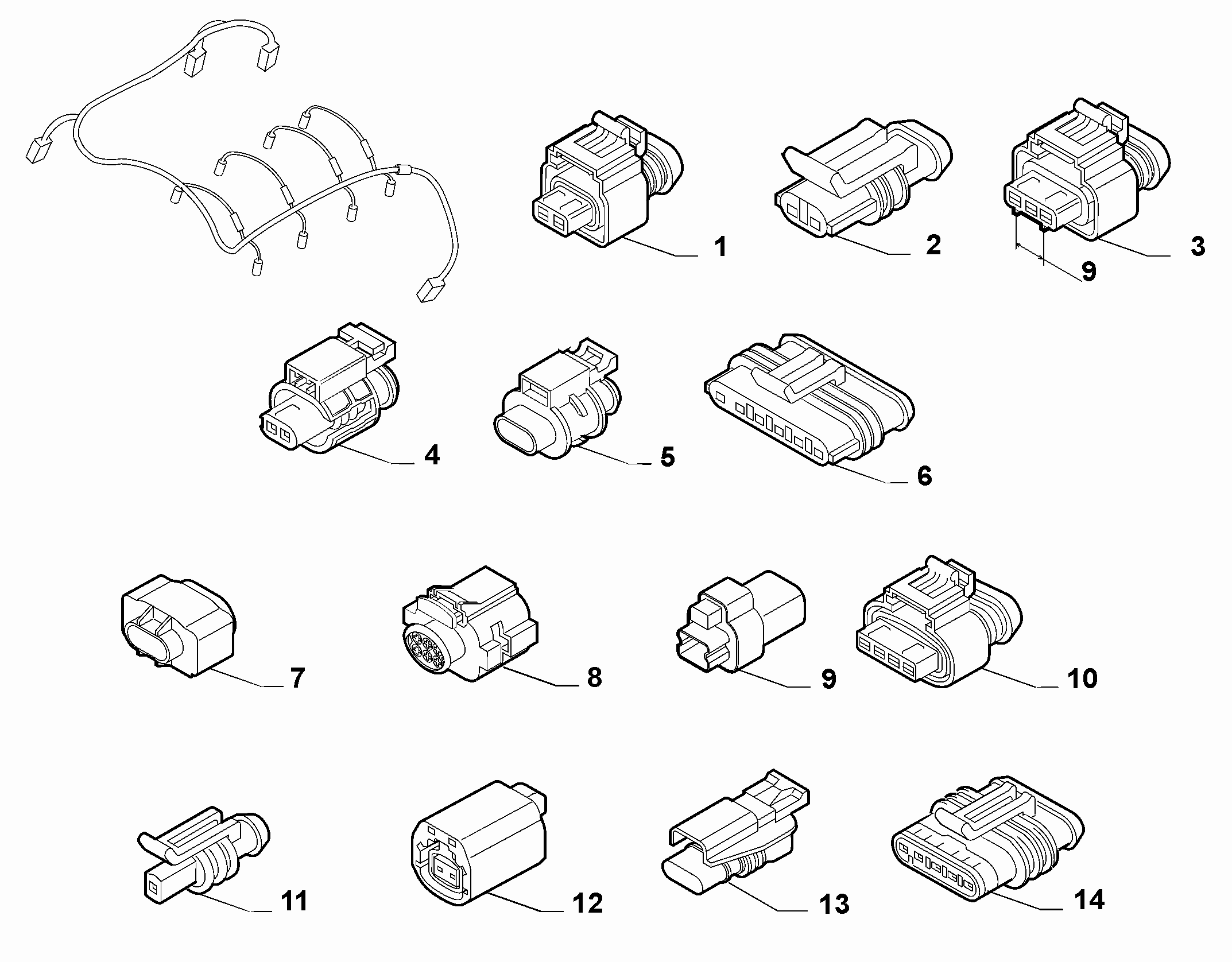 10226-060 ENGINE HARNESS CONNECTORS