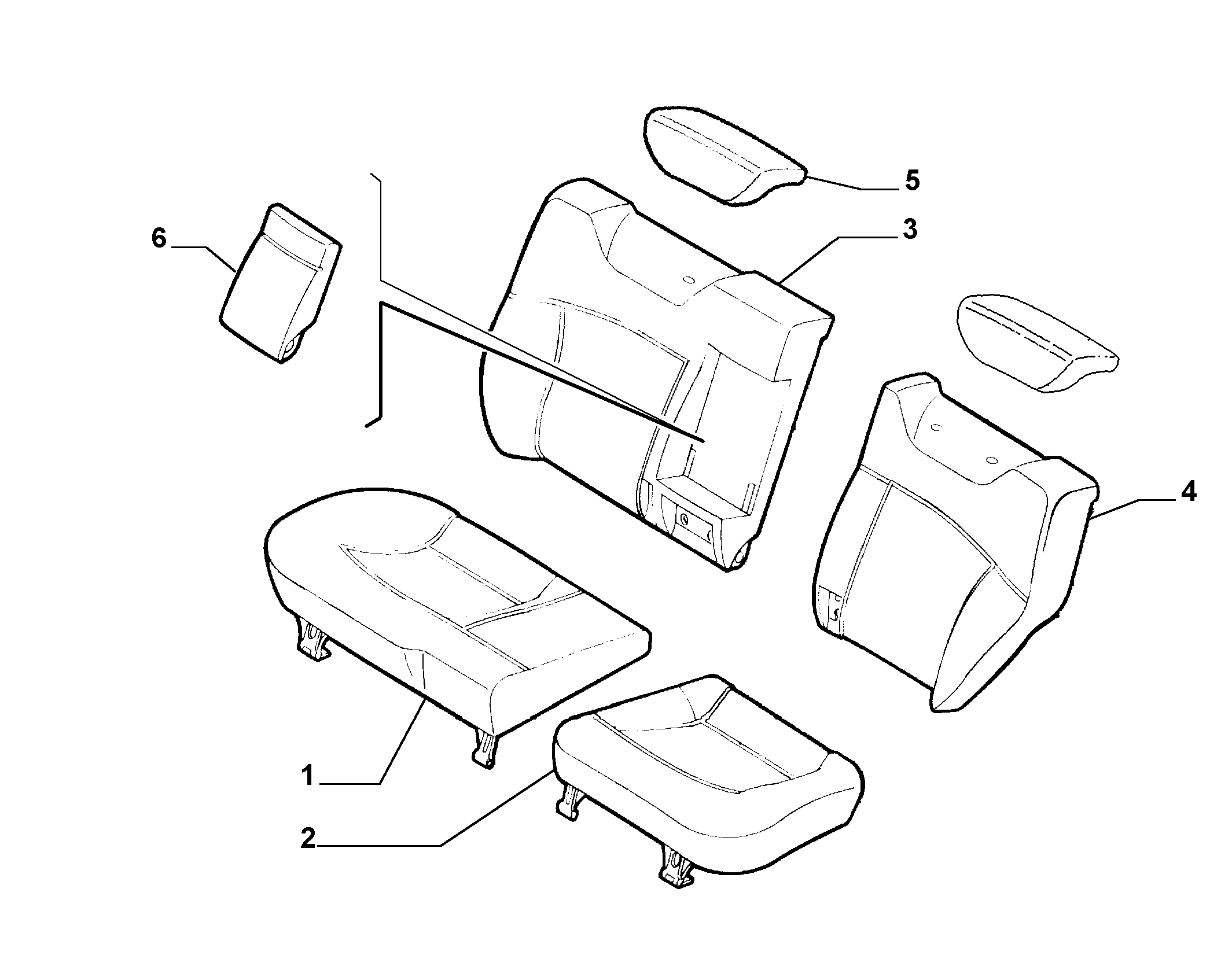 70615/07 REAR SEAT LINING
