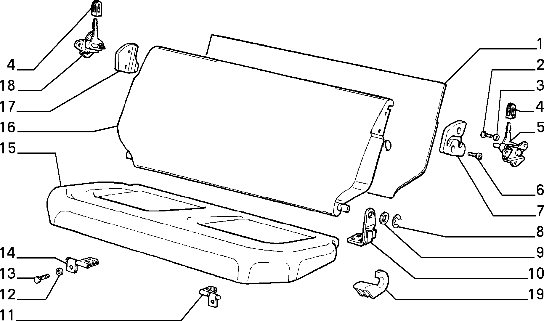 70613/00 REAR SEAT 