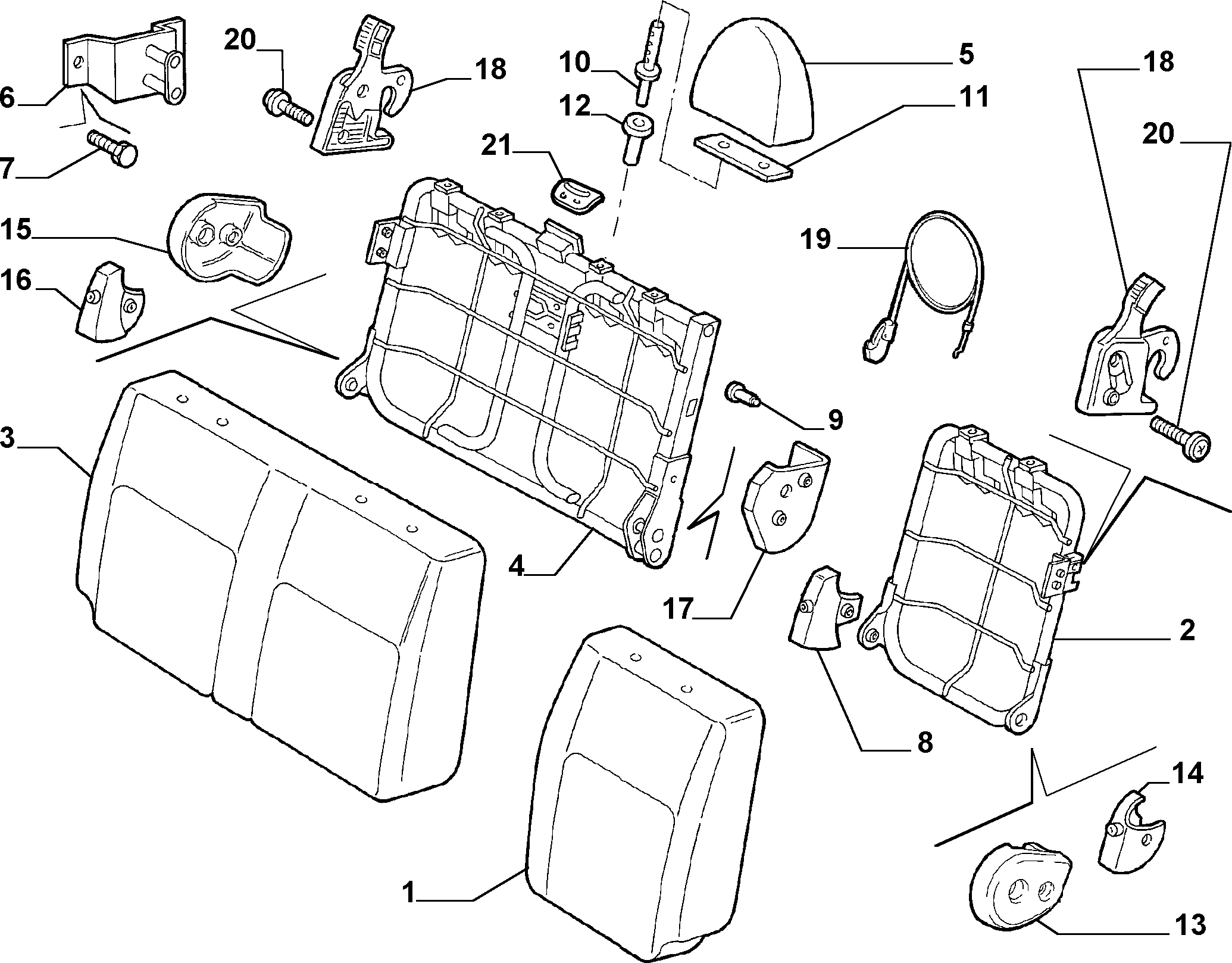 70613/01 REAR SEAT
