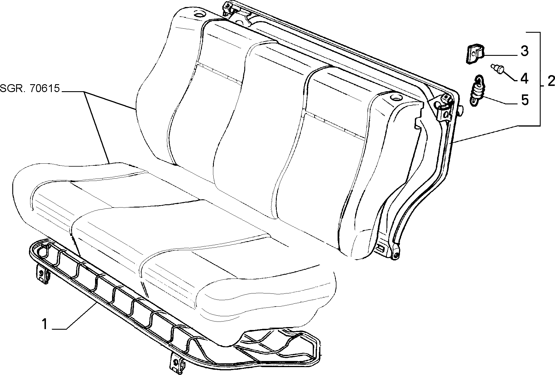 70613/00 REAR SEAT 