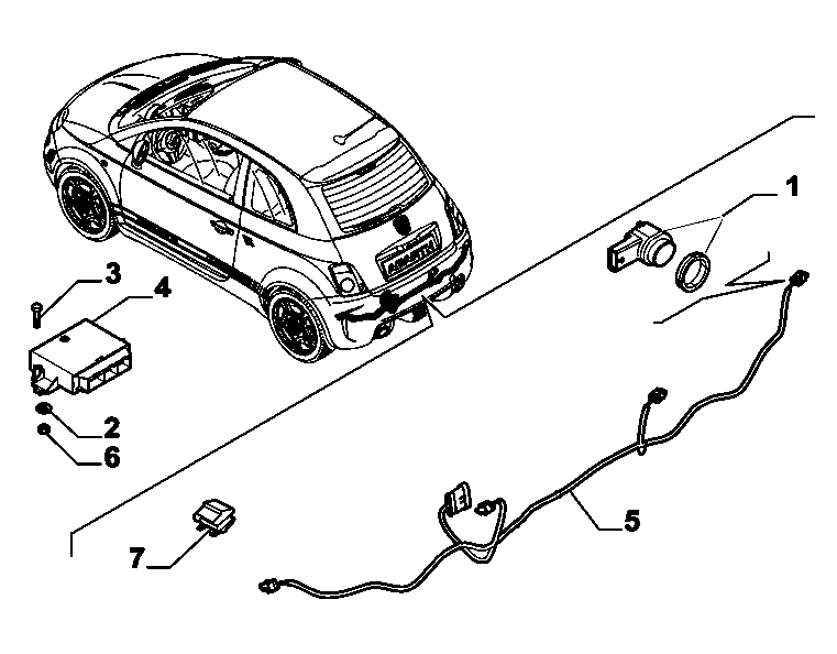 55501-060 CENTRALISED REAR PARKING SENSOR