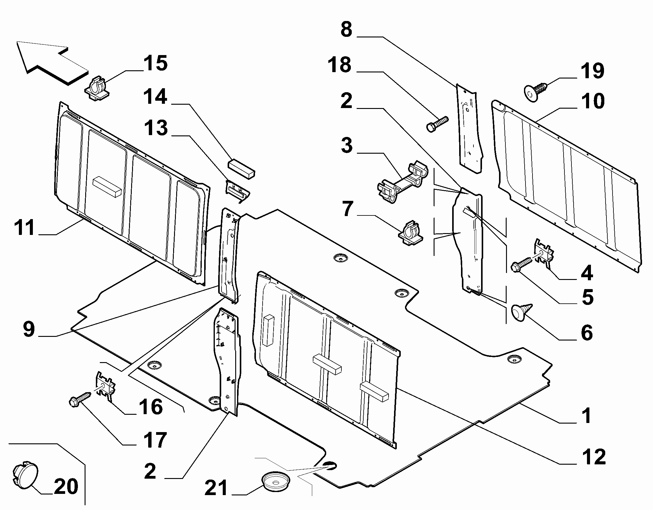 70521-013 CARGO AREA PROTECTION PANNELS