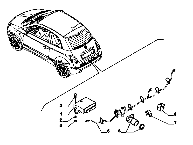 55501-060 CENTRALISED REAR PARKING SENSOR
