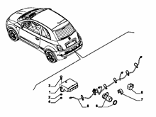 55501-060 CENTRALISED REAR PARKING SENSOR