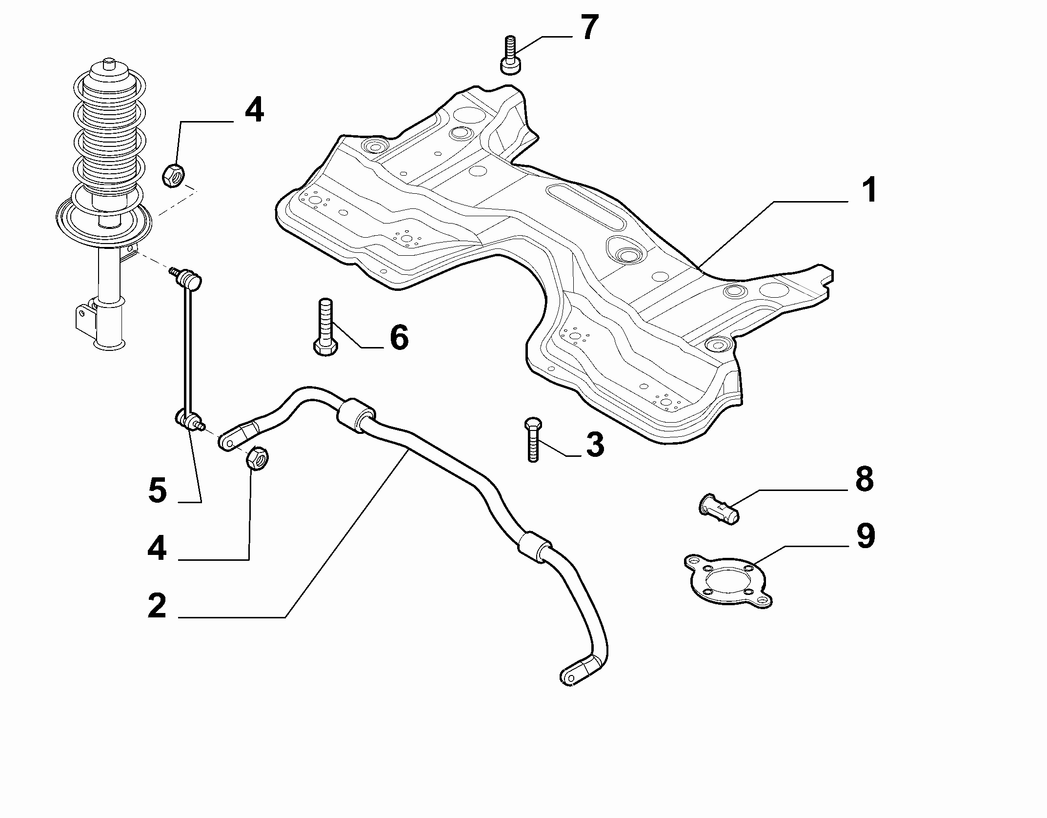 44301-030 CROSS ARM AND TORSION BAR