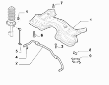 44301-030 CROSS ARM AND TORSION BAR