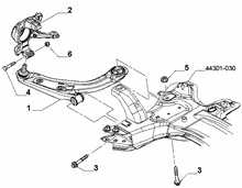 44301-010 SWING ARMS AND MOUNTINGS