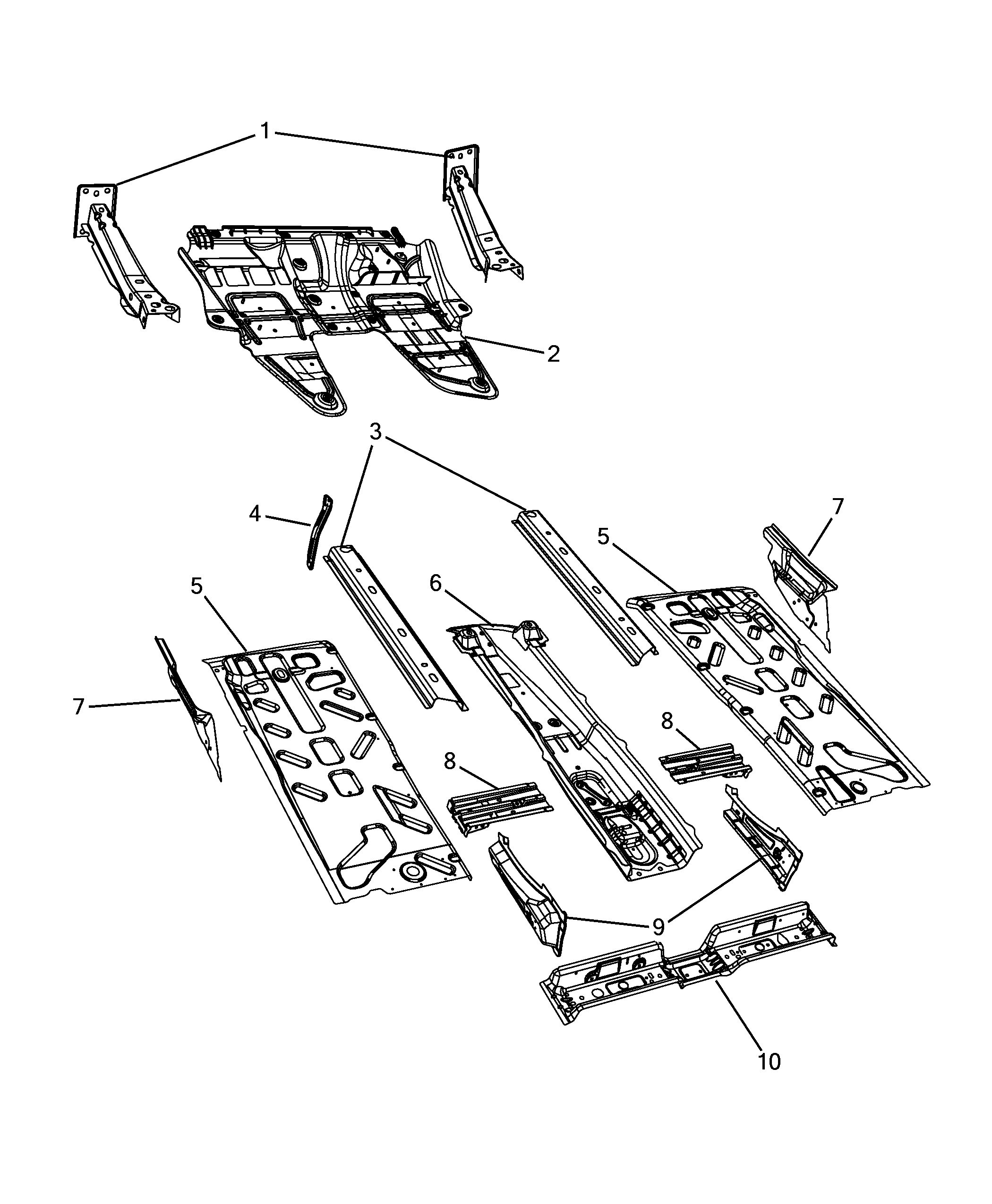 70006-010 CENTRAL FLOOR PANEL
