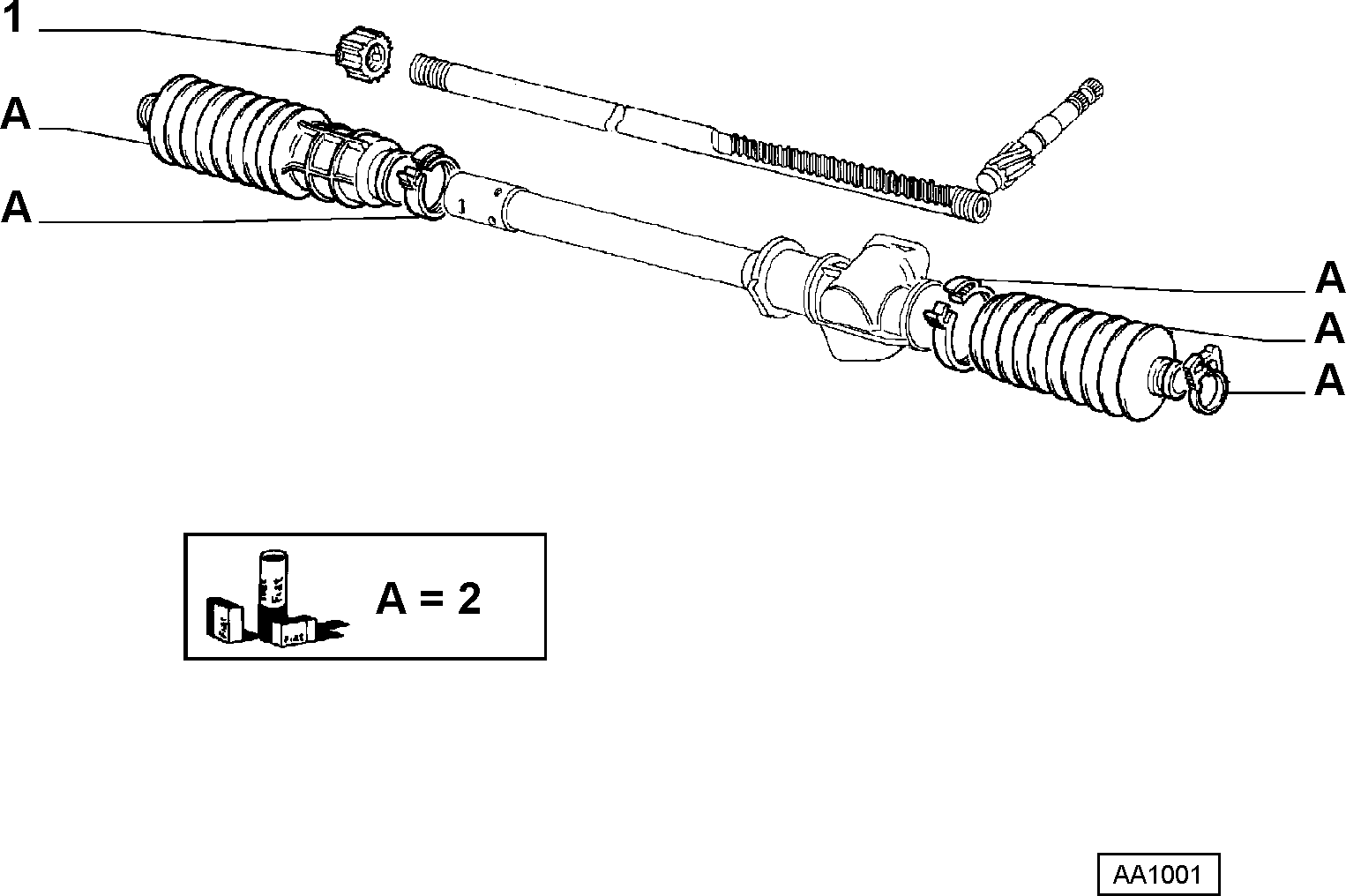 7602537 РУЛЕВАЯ РЕЙКА