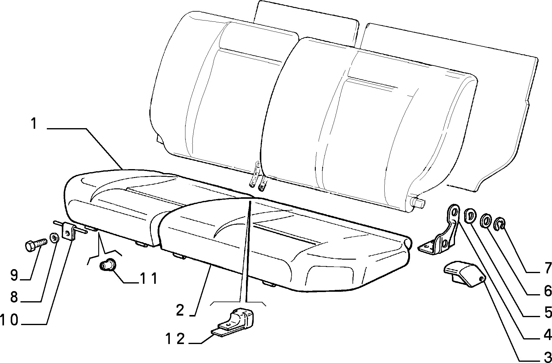 70613/01 REAR SEAT