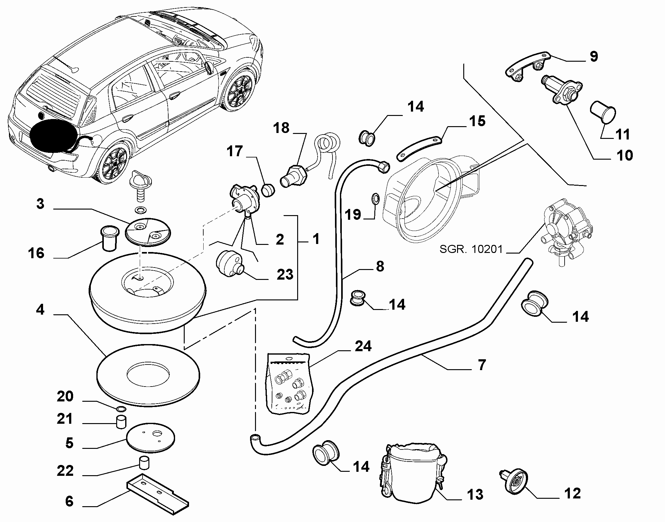 10200-040 GAS CYLINDER