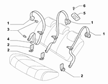 70527-020 REAR SEAT BELTS