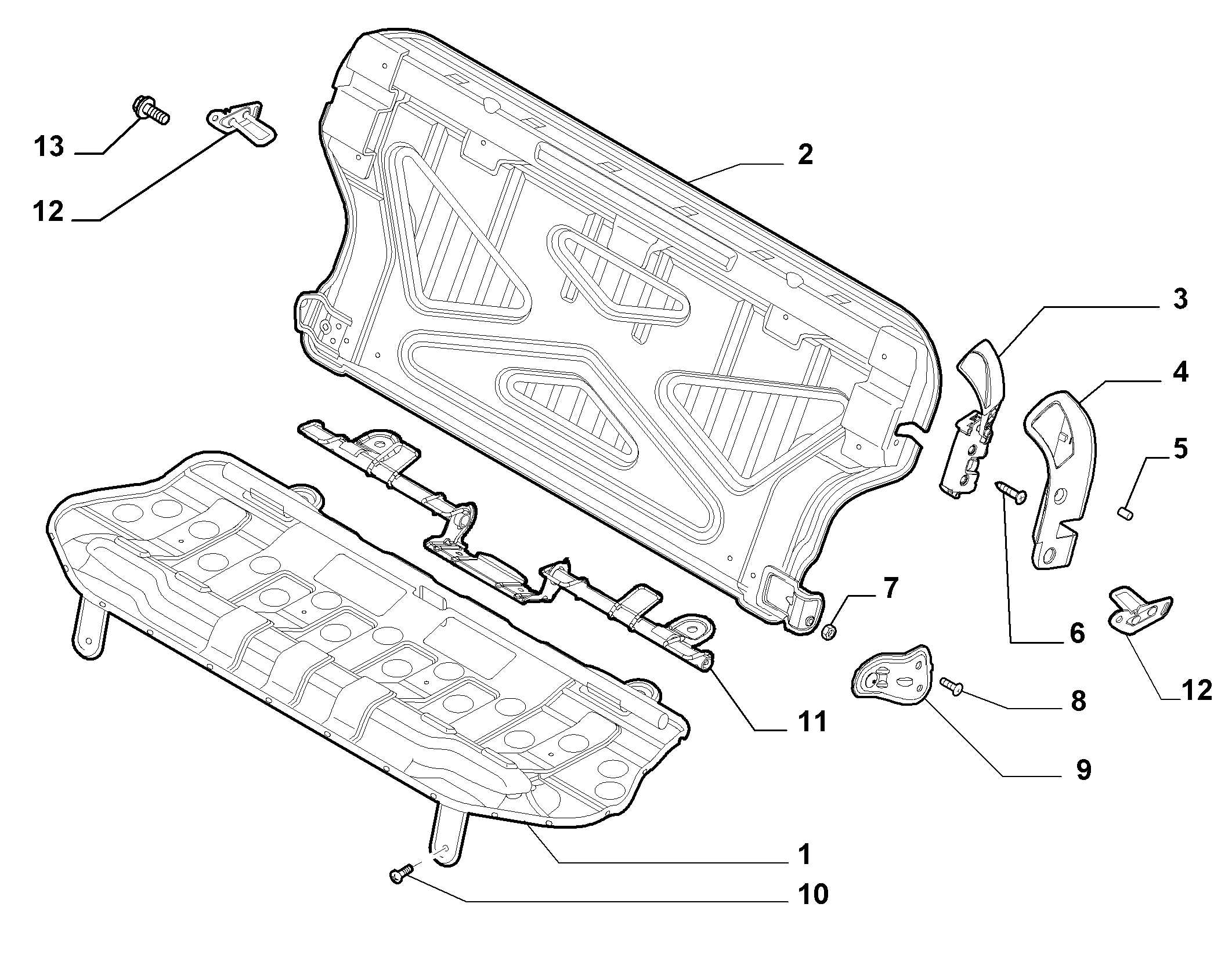 70613/00 REAR SEAT 