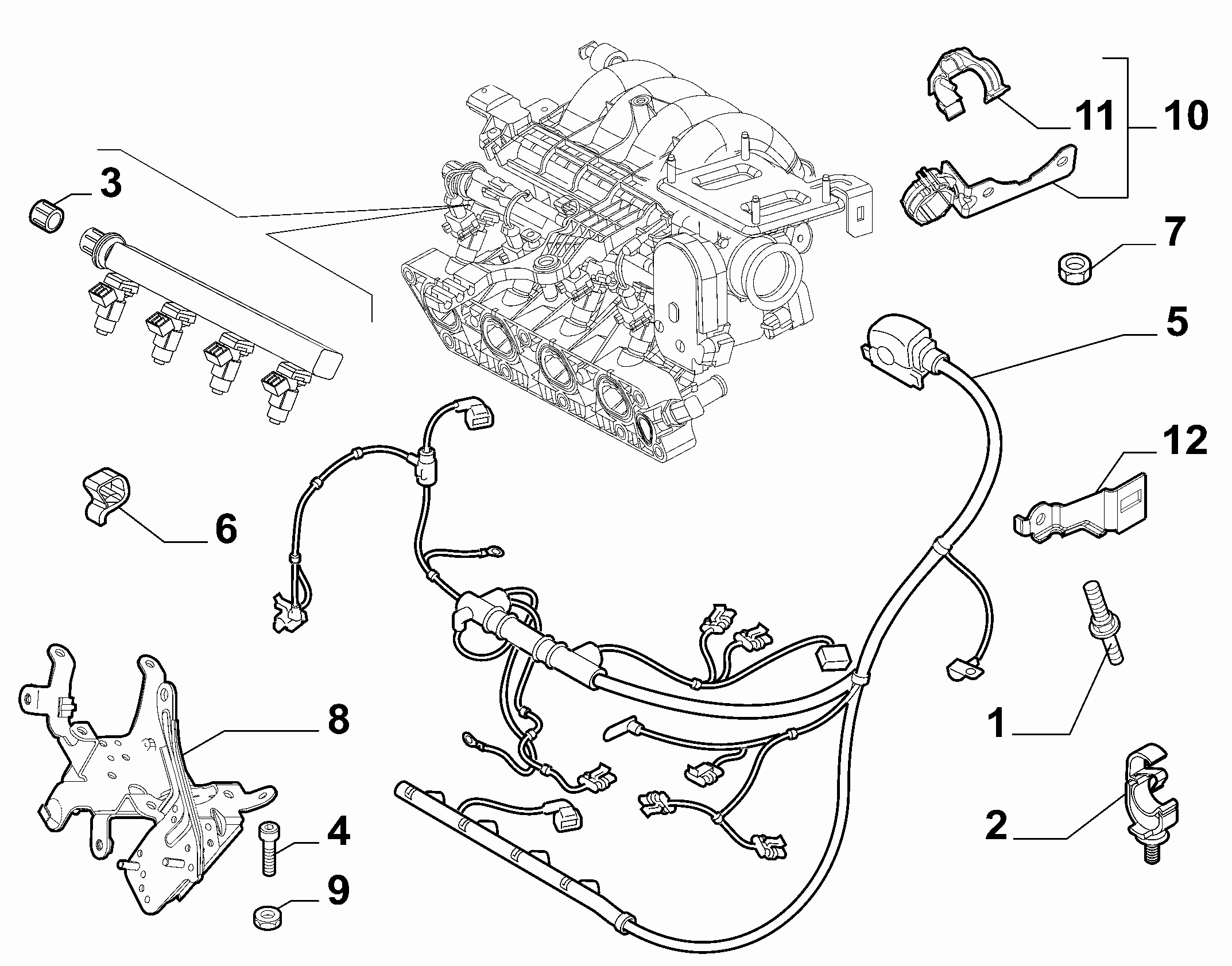 10226-040 ENGINE HARNESS AND SUPPORTS