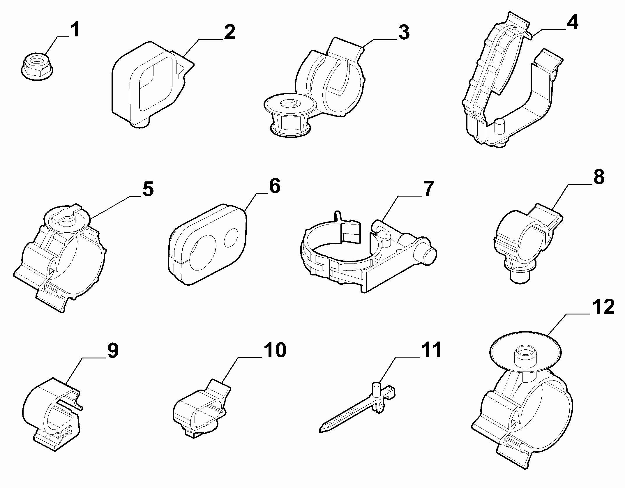 55527-010 CABLE SET FIXINGS