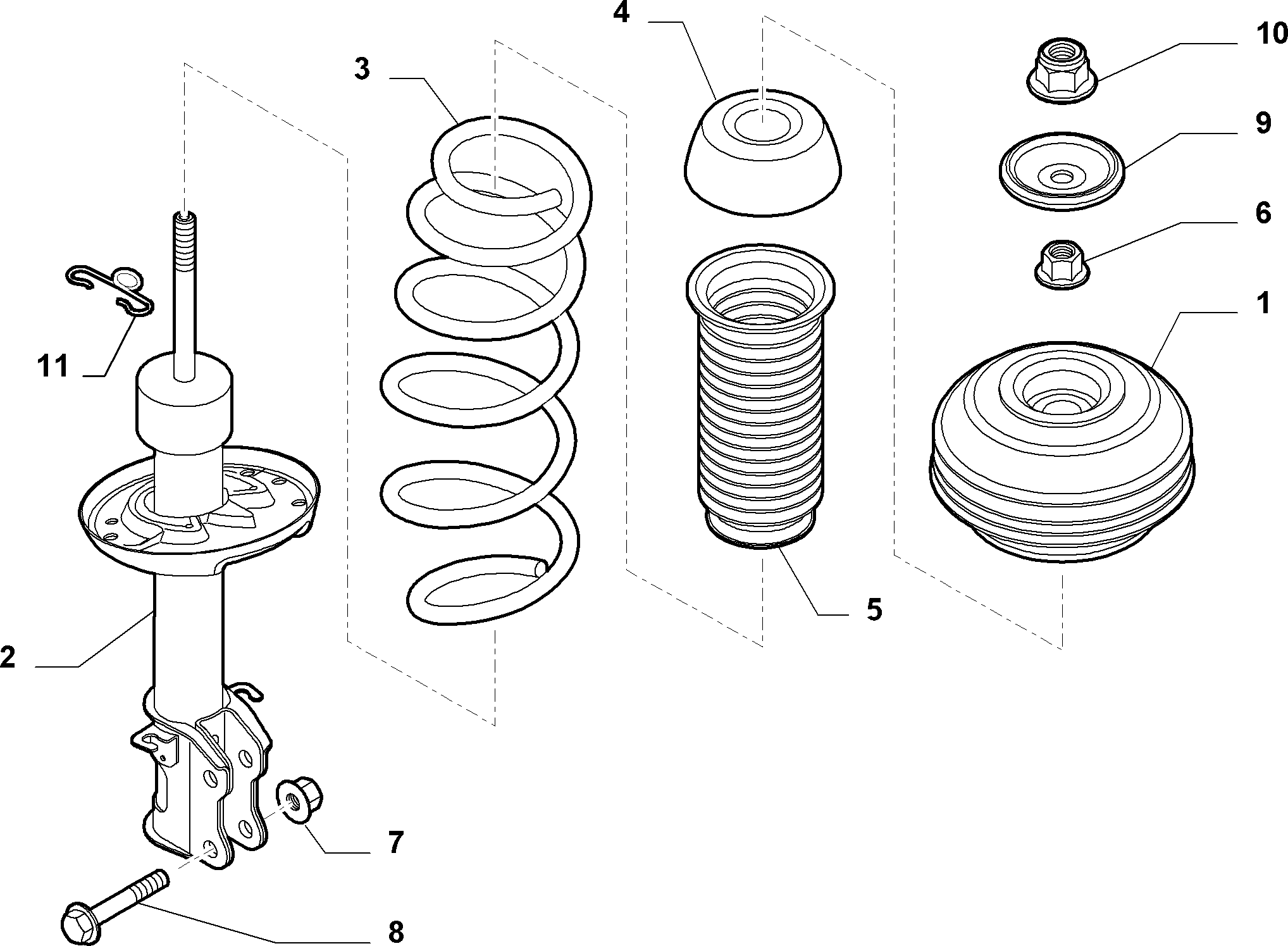 44301-020 SHOCK ABSORBERS AND LEAF SPRINGS