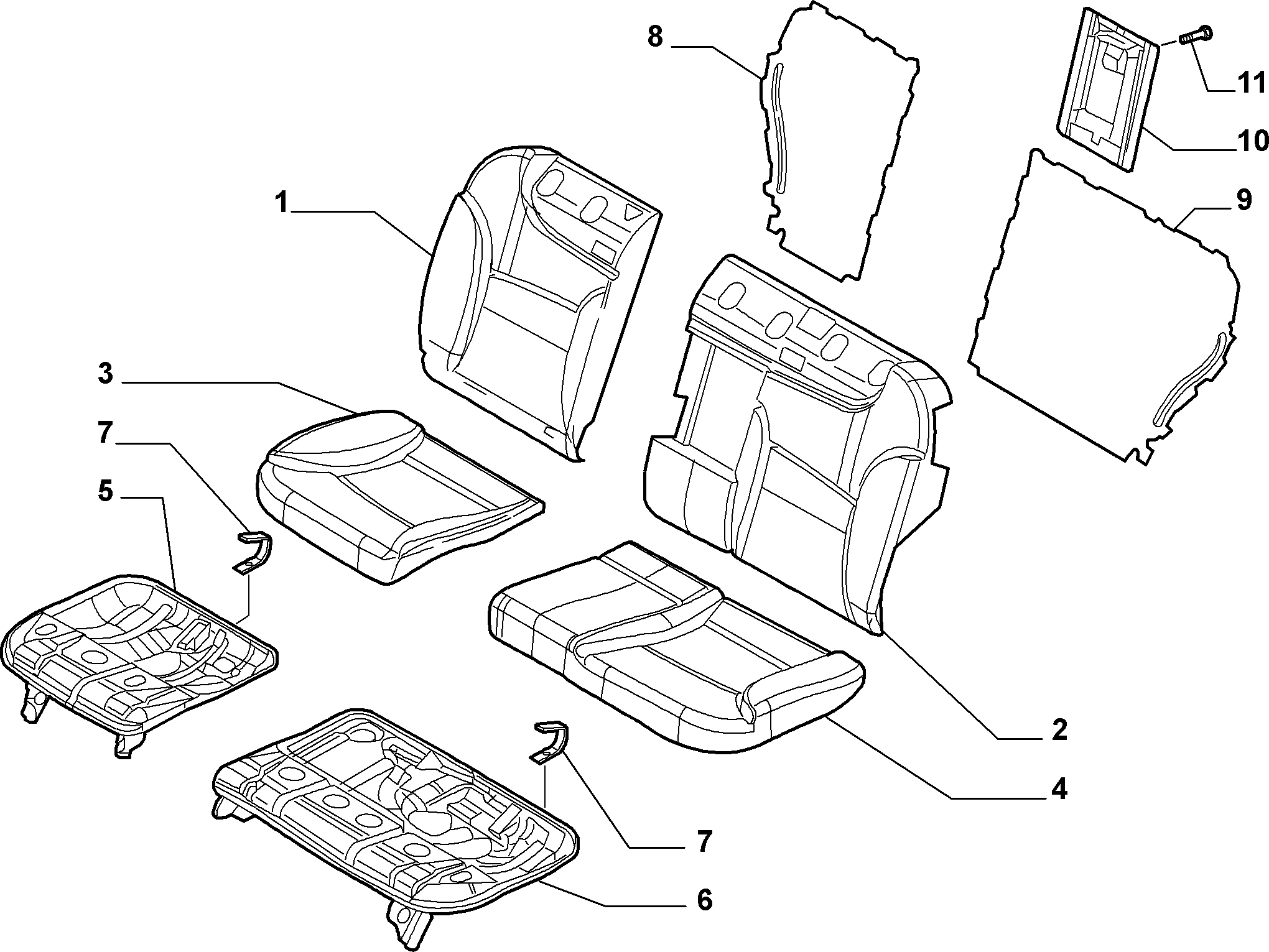 70613/01 REAR SEAT