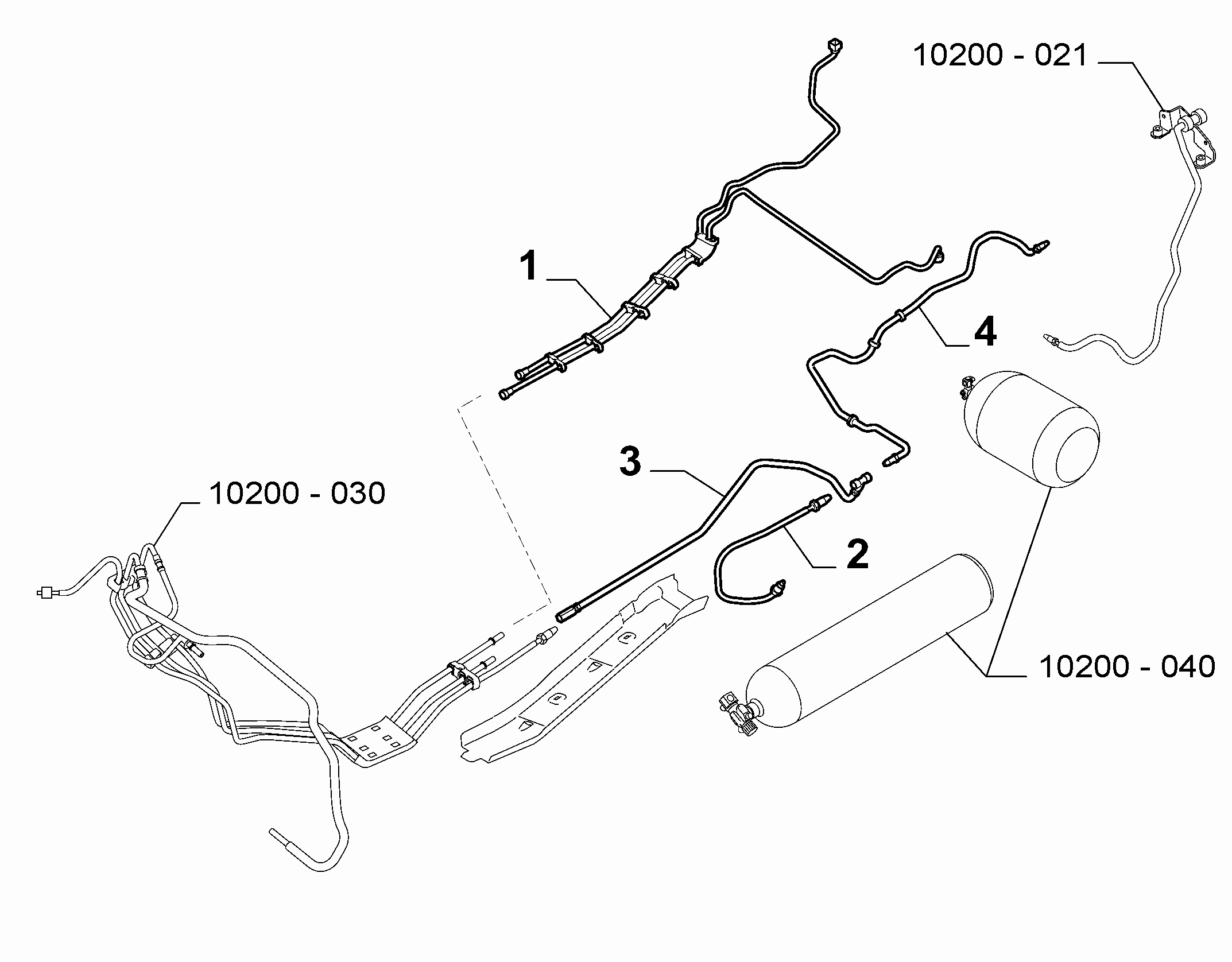10201-020 UNDERSIDE FUEL PIPES