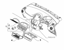 70502-020 DASHBOARD INSTRUMENT HOLDER DIALS