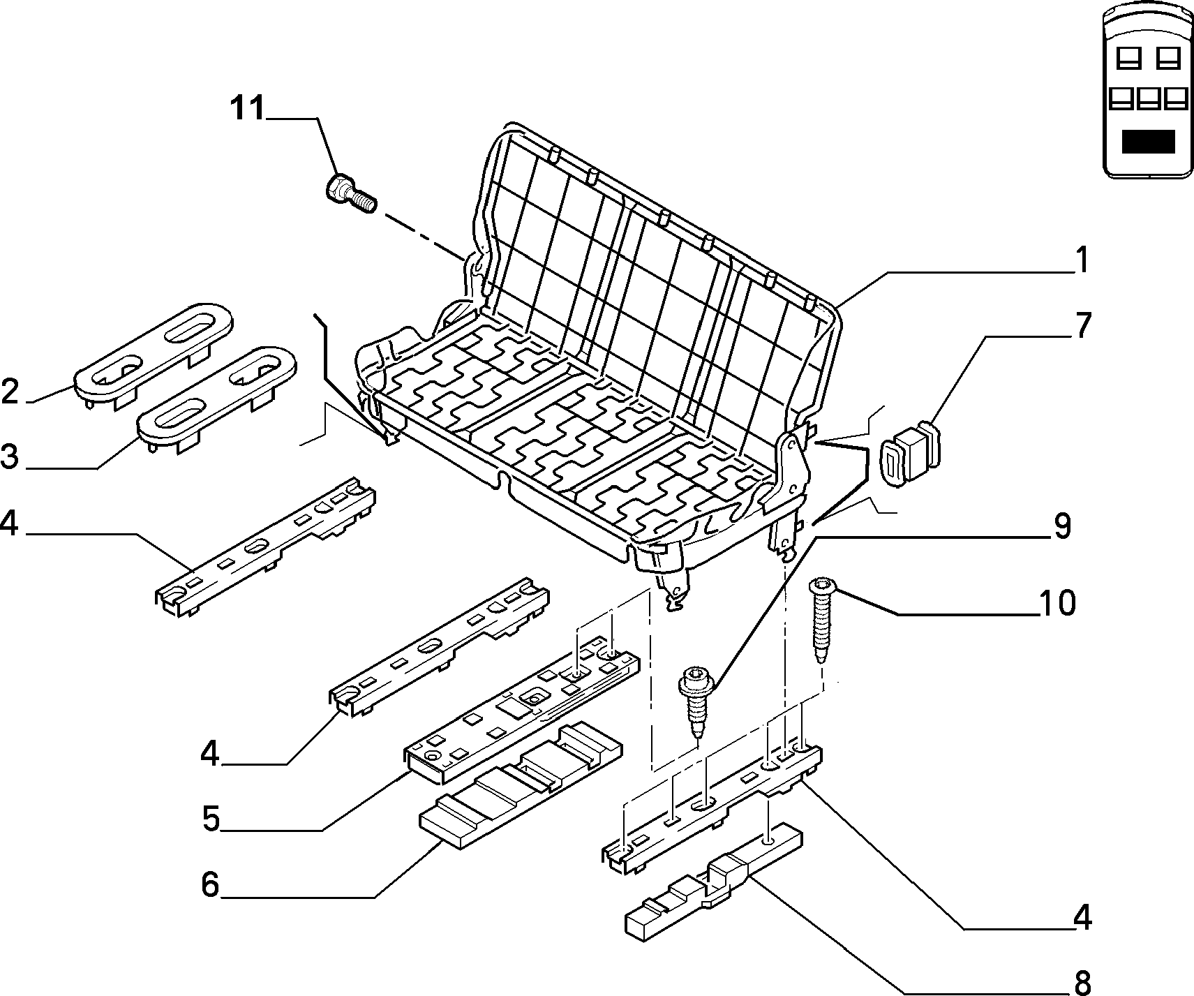 70613/00 REAR SEAT