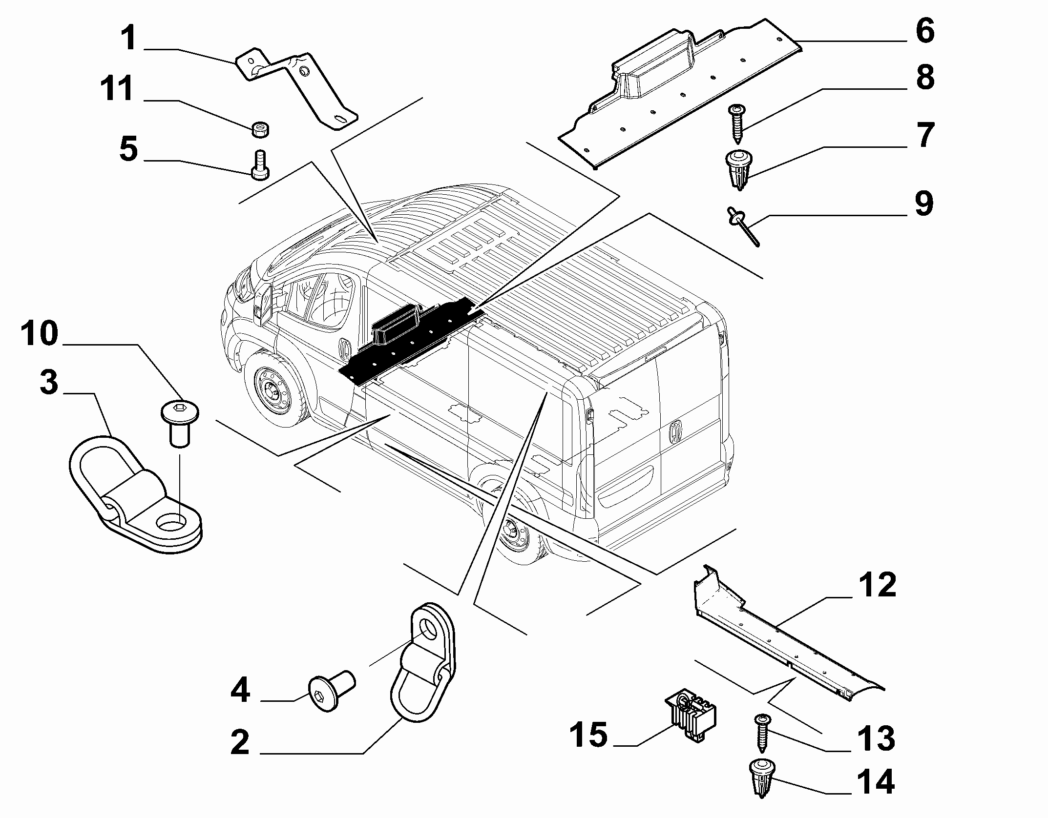 70521-030 PASSENGER COMPARTMENT MAT FASTENERS AND ACCESSORIES