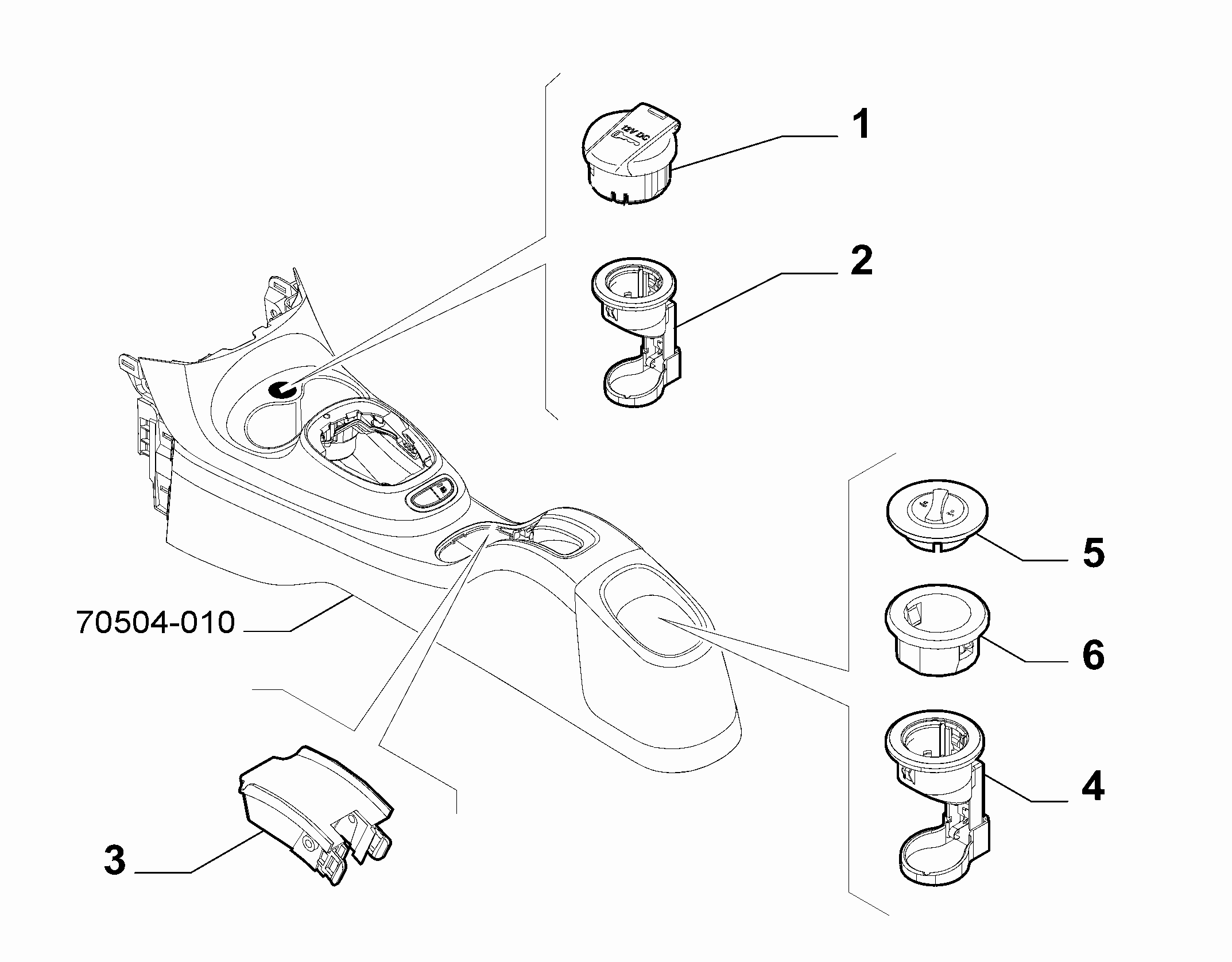 70504-030 ASHTRAY AND ACCESSORIES