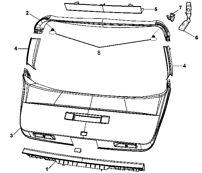 70148-030 INTERNAL REAR DOOR LINING