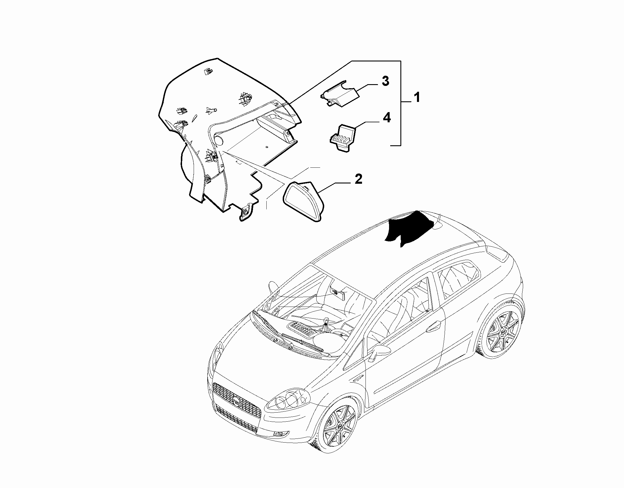 70523-040 INNER REAR PILLAR AND QUARTER GLASS TRIMS
