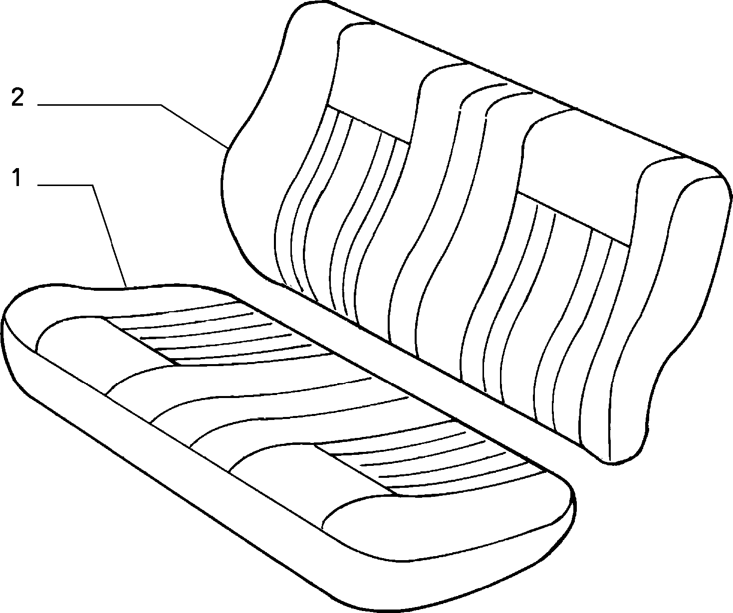 70615/00 REAR SEAT LINING