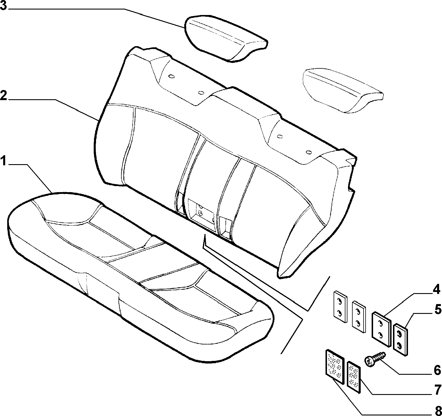 70615/00 REAR SEAT LINING 