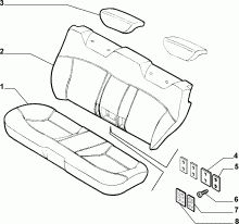 70615/00 REAR SEAT LINING 