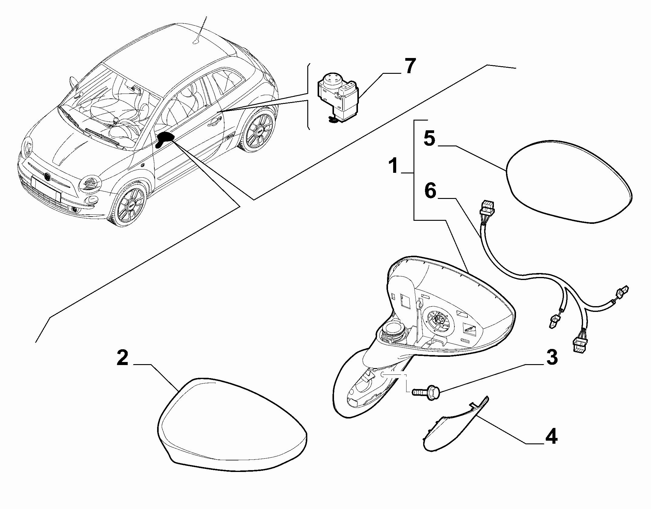 70740-020 WING MIRRORS