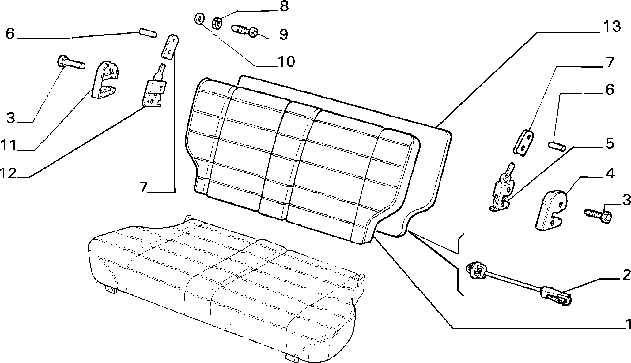 70613/00 REAR SEAT