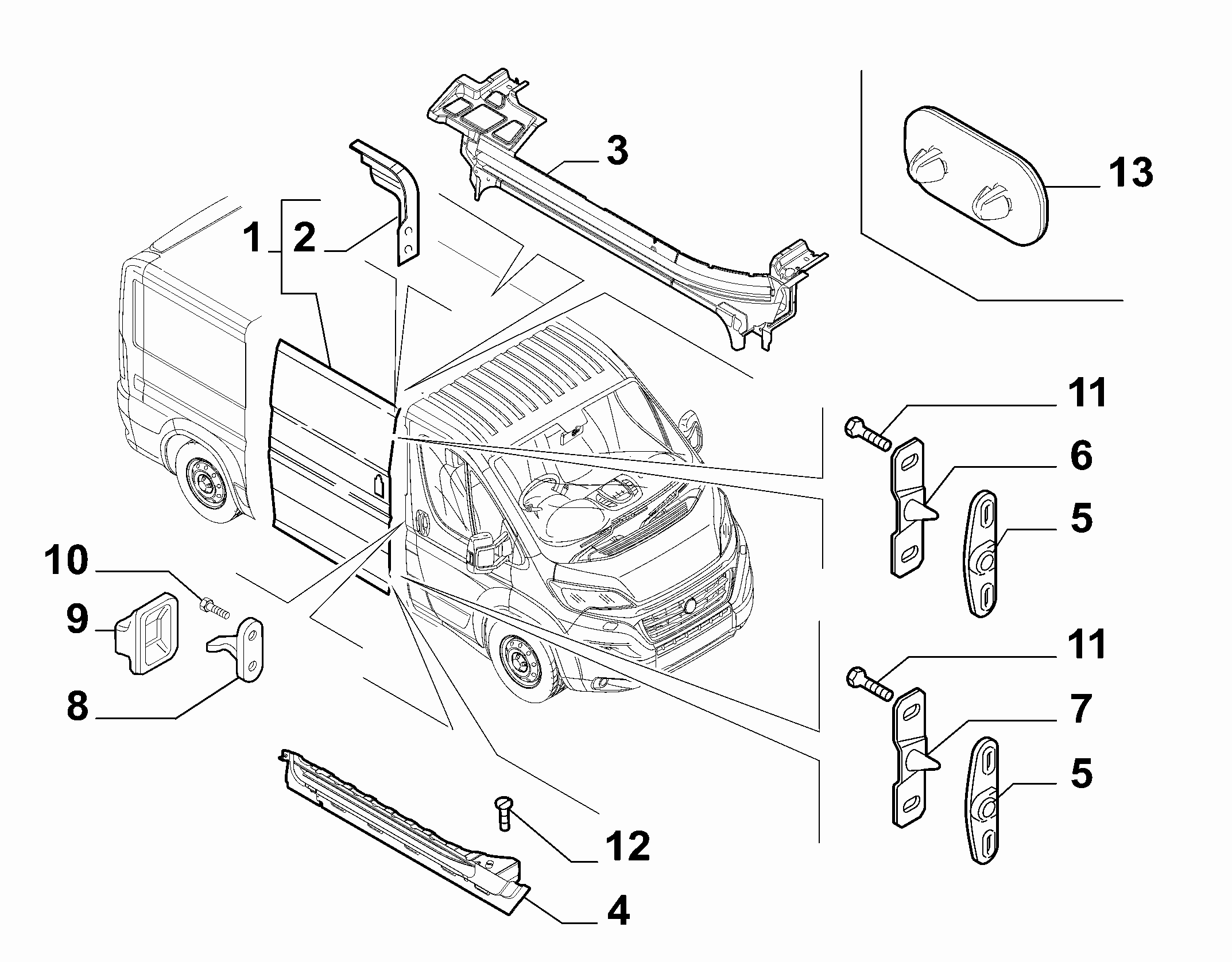 70143-010 SLIDING DOORS AND GUIDES
