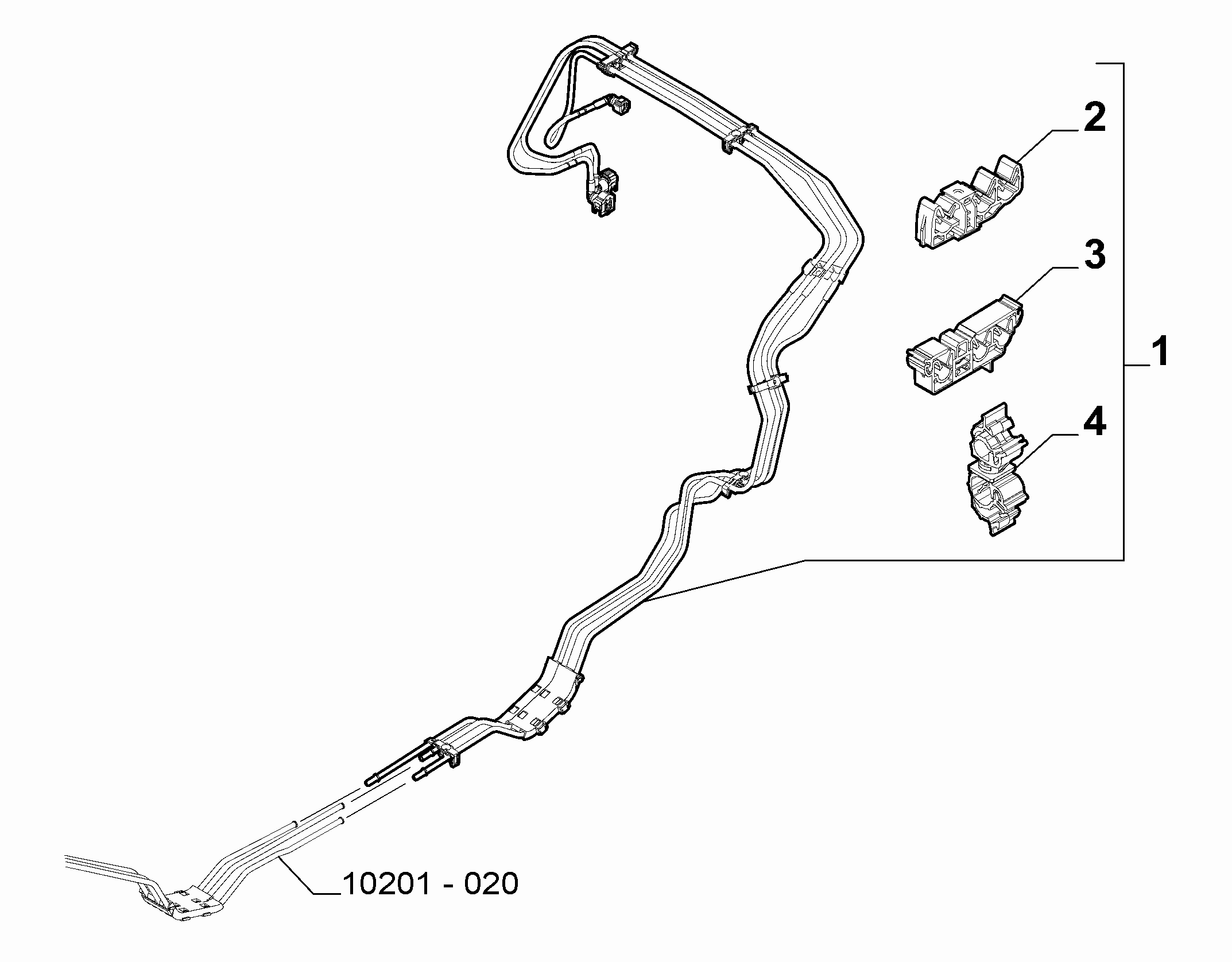 10201-030 ENGINE WELL FUEL PIPES