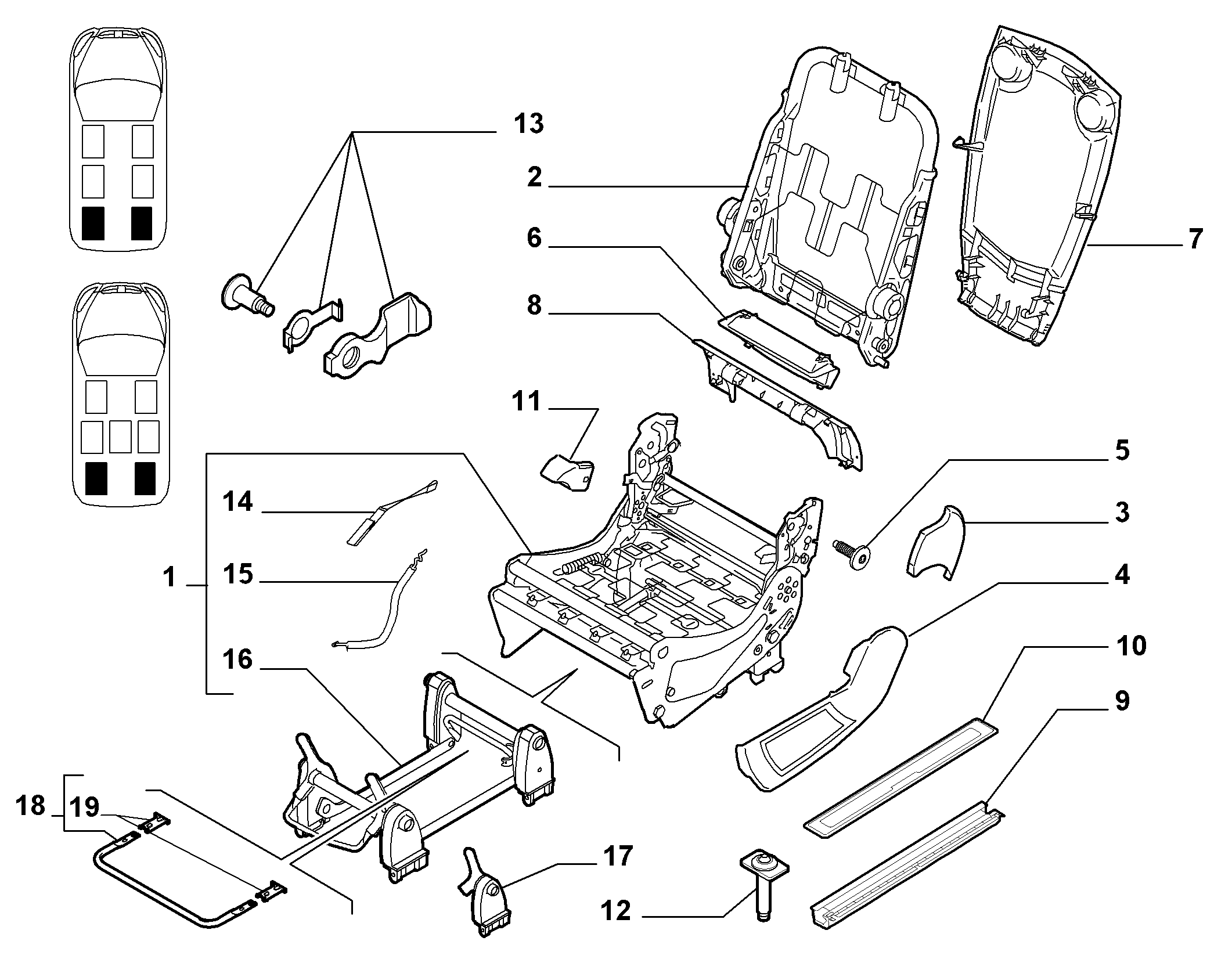 70613/01 REAR SEAT