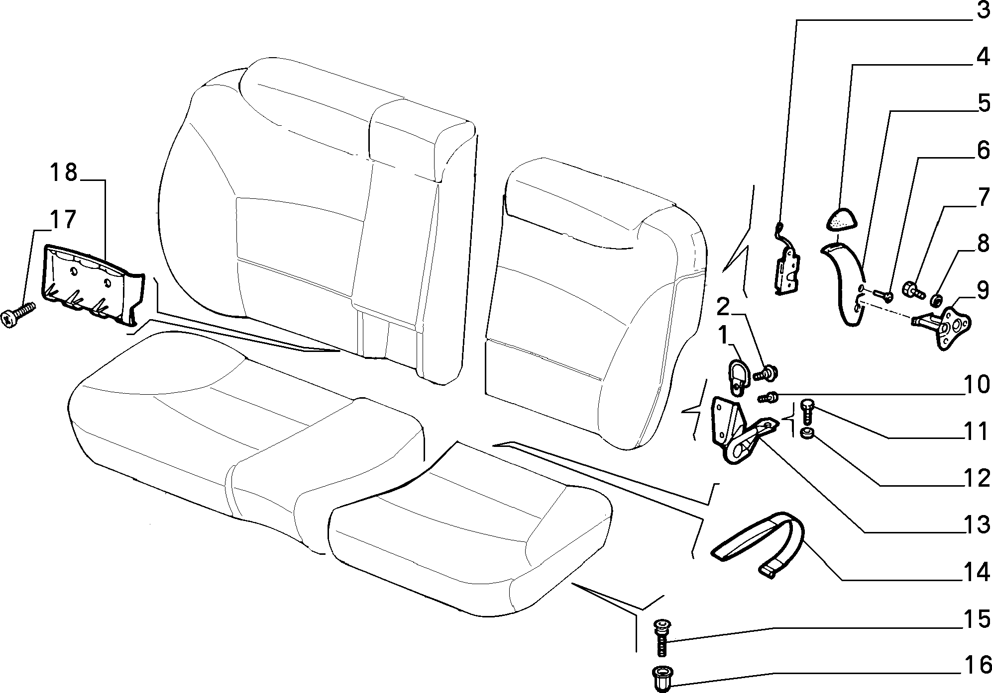 70613/01 REAR SEAT