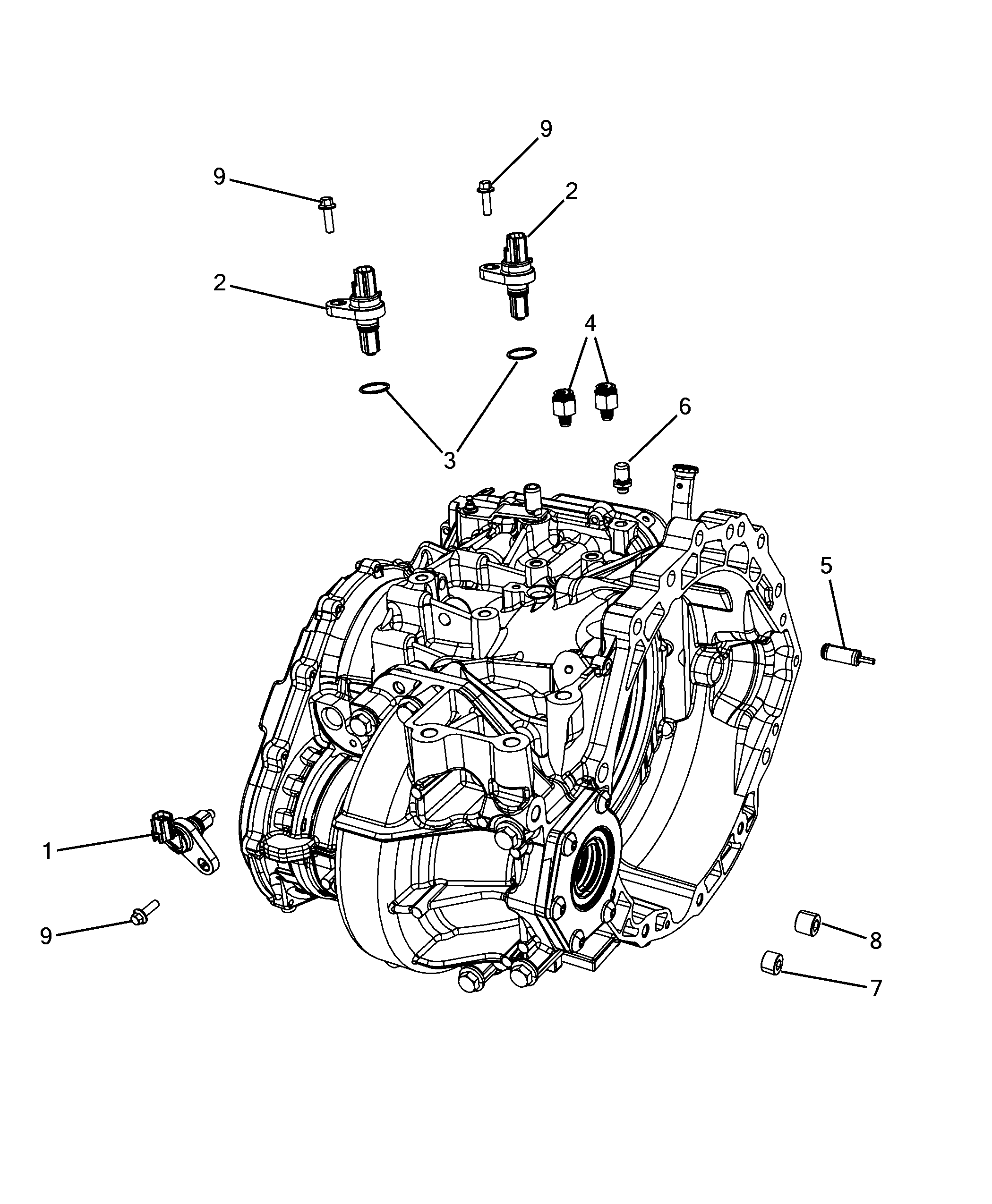 21201-030 AUTOMATIC TRANSMISSION CASE AND COVERS