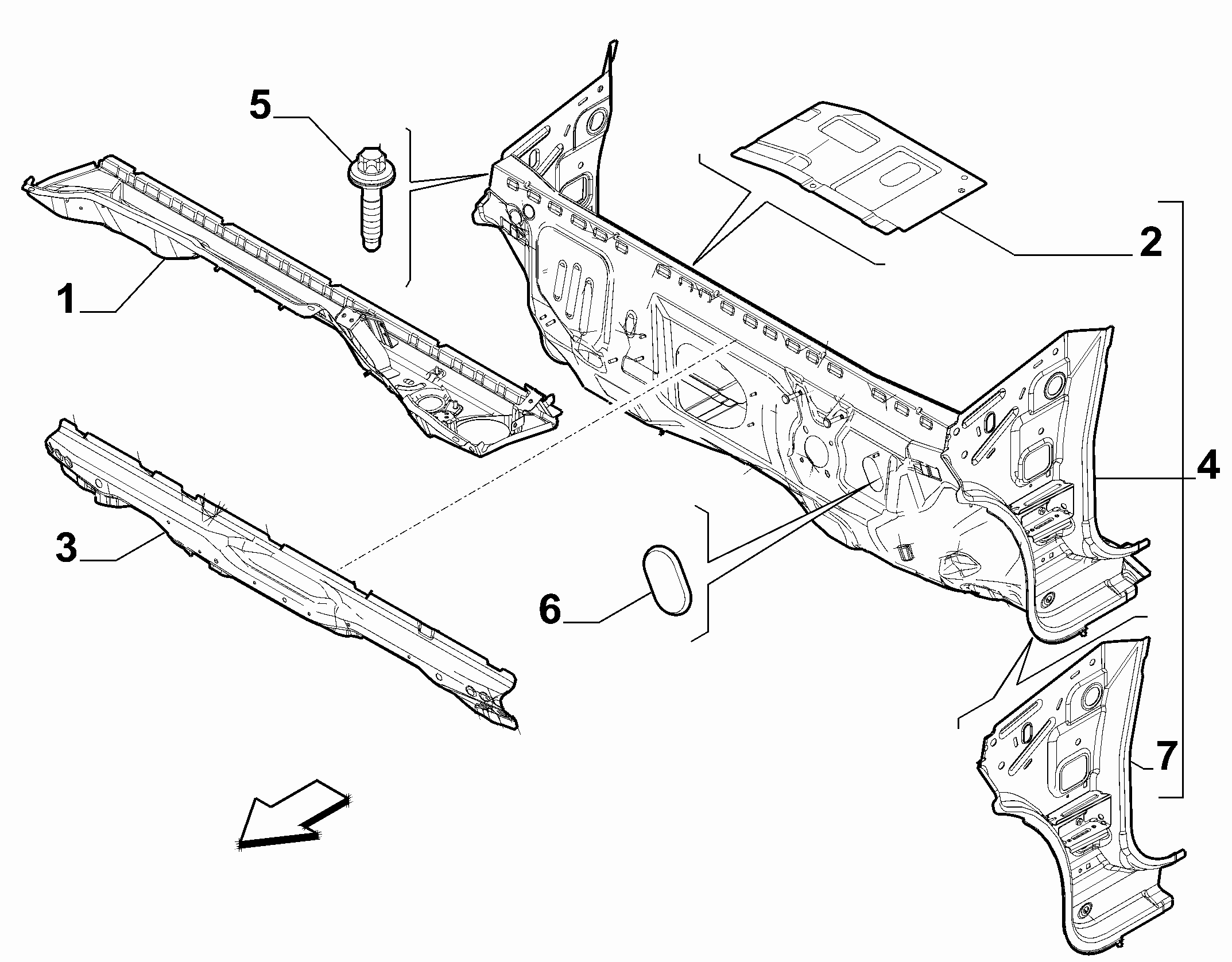 70002-040 INSTRUMENT PANEL WALL 