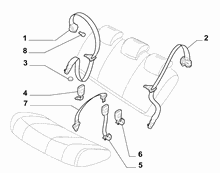 70527-020 REAR SEAT BELTS